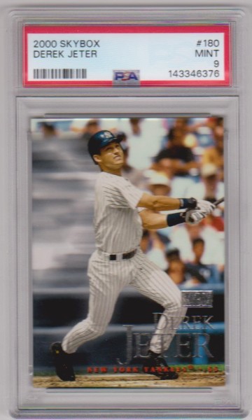 Graded PSA Mint 9 - Derek Jeter 2000 Skybox #180 Card