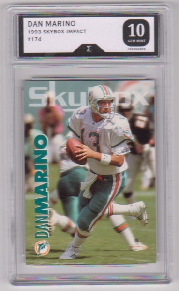 Graded Sigma Gem Mint 10 - Dan Marino 1993 Skybox Impact #174 Card