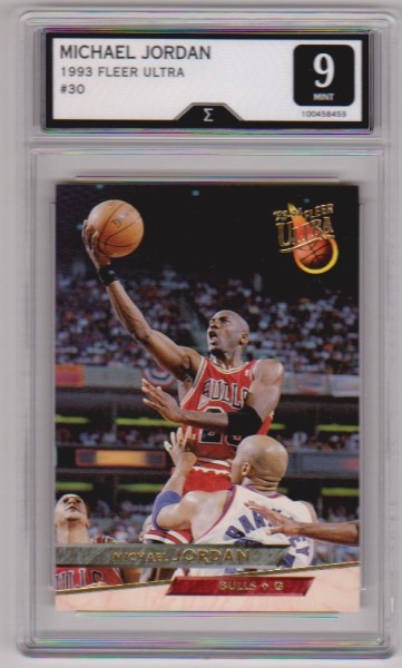 Graded Sigma Mint 9 - Michael Jordan 1993-94 Fleer Ultra #30 Card