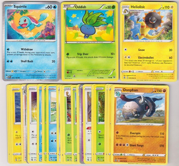 25 Different Pokemon Trading Cards w/ Squirtle + More