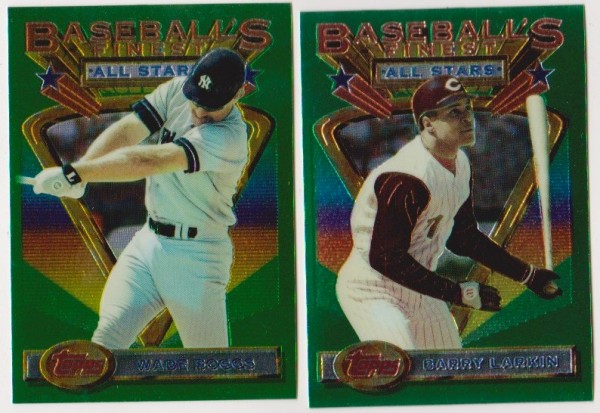 1993 Topps Finest Wade Boggs #90 + Barry Larkin #114 Card Pair