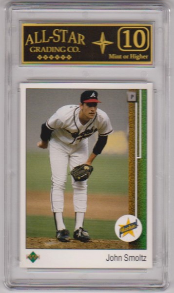 Rookie Graded 10 - John Smoltz 1989 Upper Deck #17 Card