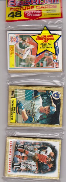 1987 Topps Baseball 49 Card Rack Pack w/ Ozzie Smith On Front