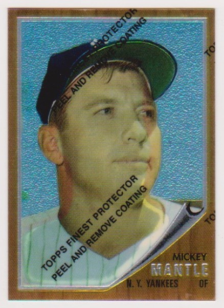 Mickey Mantle 1962 Topps Finest #471 Commemorative Card - 1997 Topps #35 Insert Card