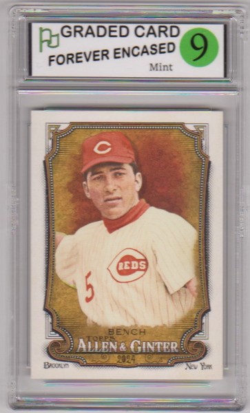 Labeled Mint 9 - Johnny Bench 2024 Topps Allen & Ginter #350 Card