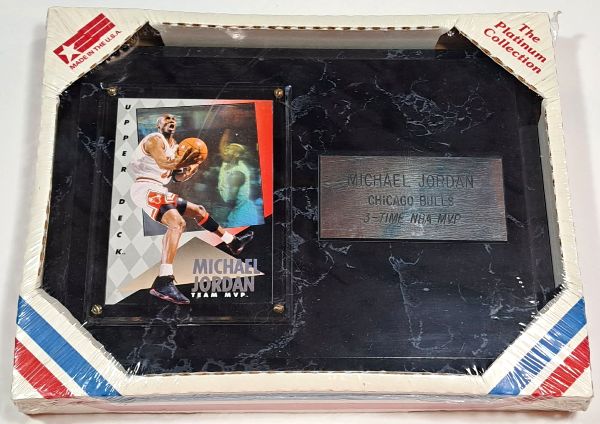 Sealed - Michael Jordan 1993-94 Upper Deck Team MVP Hologram On Plaque - 3-Time NBA MVP