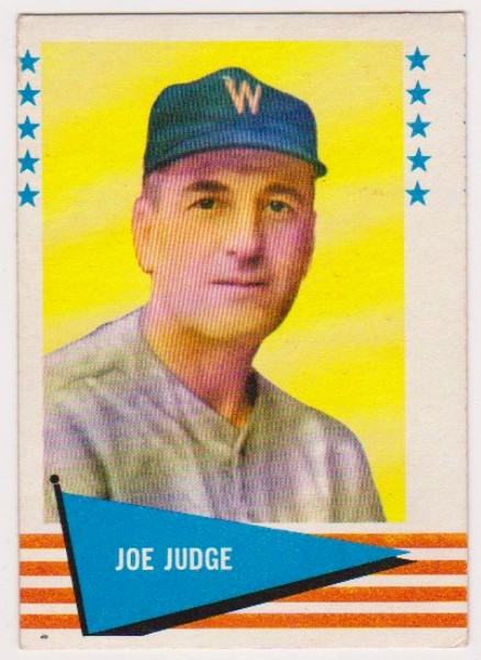 1961 Fleer Joe Judge #118 Card