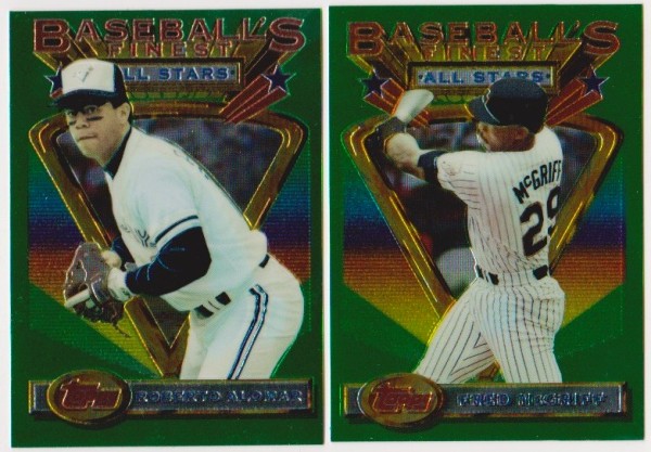 1993 Topps Finest Roberto Alomar #88 + Fred McGriff #106 Card Pair