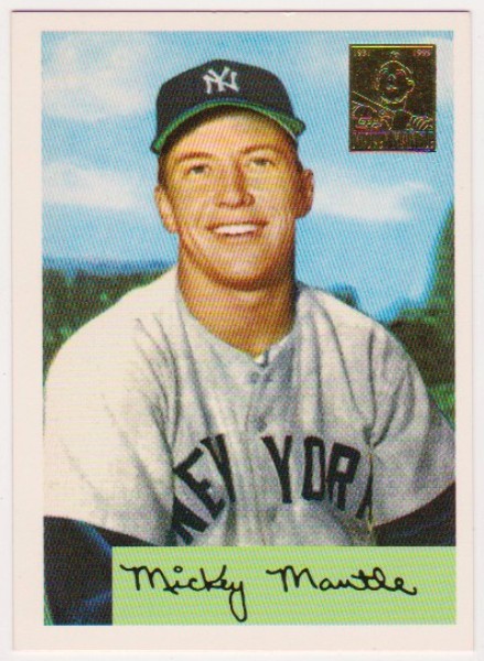 Mickey Mantle 1954 Bowman #65 Commemorative Card - 1996 Topps #4 of 19 Insert Card