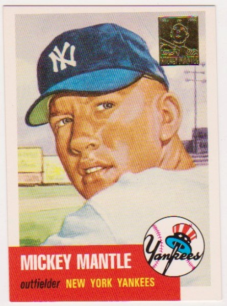 Mickey Mantle 1953 Topps #82 Commemorative Card - 1996 Topps #3 of 19 Insert Card