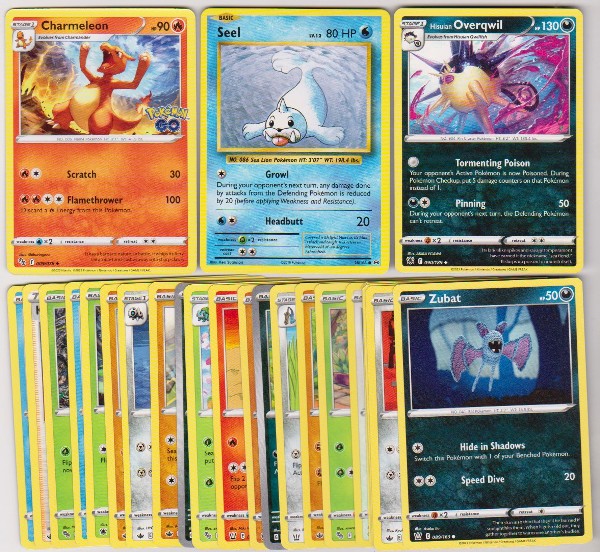 25 Different Pokemon Trading Cards w/ Charmeleon + More