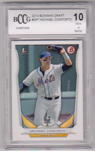 Rookie Graded BCCG 10 - Michael Conforto 2014 Bowman Draft #DP7 Card