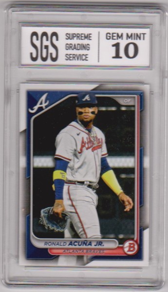 Graded Gem Mint 10 - Ronald Acuna, Jr. 2024 Bowman #32 Card
