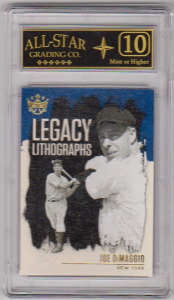 Graded 10 - Joe DiMaggio 2017 Panini Diamond Kings Legacy Lithographs #LL-2 Insert Card