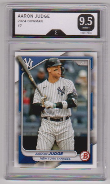 Graded Sigma Mint+ 9.5 - Aaron Judge 2024 Bowman #7 Card