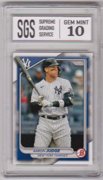 Graded Gem Mint 10 - Aaron Judge 2024 Bowman #7 Card