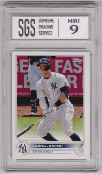 Graded Mint 9 - Aaron Judge 2022 Topps #99 Card