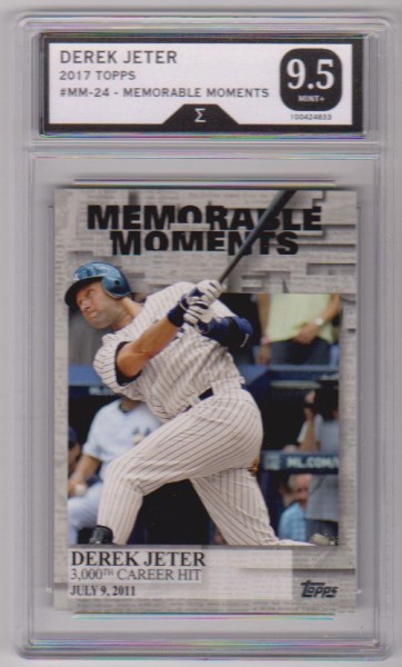 Graded Sigma Mint+ 9.5 - Derek Jeter 2017 Topps Memorable Moments #MM-24 Insert Card
