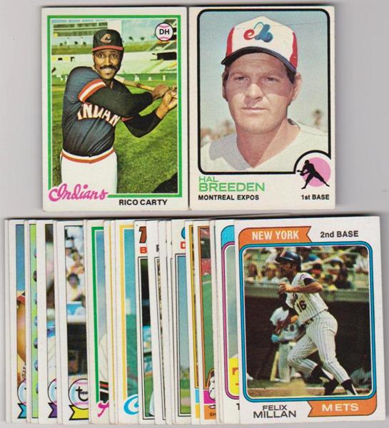25 Different 1970's Topps Baseball Cards (1973-1979) w/ Rico Carty + More