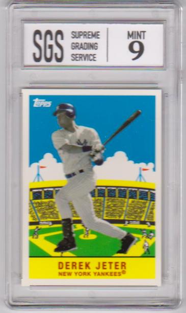 Graded Mint 9 - Derek Jeter 2007 Topps Flashback Fridays #FF2 Card