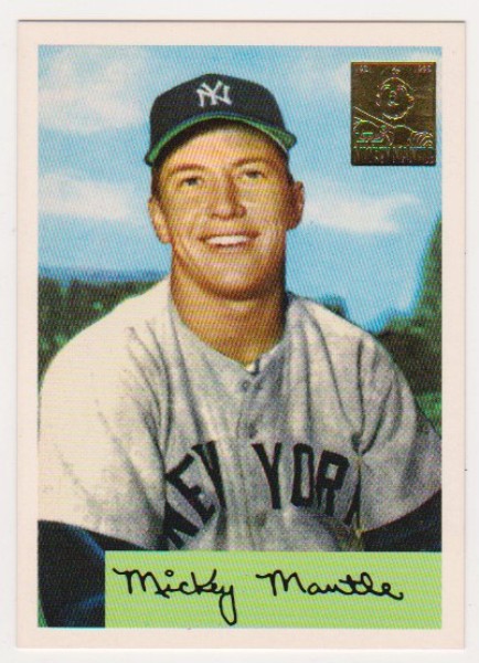 Mickey Mantle 1954 Bowman #65 Commemorative Card - 1996 Topps #4 of 19 Insert Card