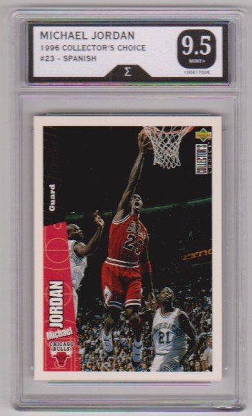 Graded Sigma Mint+ 9.5 - Michael Jordan 1996-97 Collector's Choice Spanish #23 Card