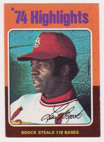 1975 Topps Lou Brock #2 Card - HOF'er