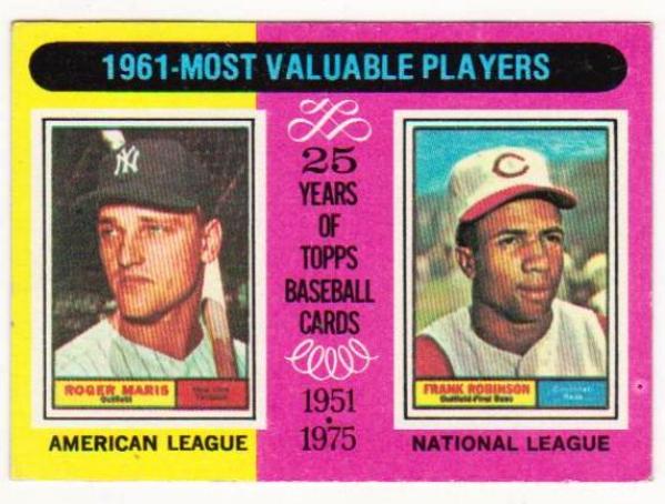 1975 Topps Roger Maris/Frank Robinson #199 Card