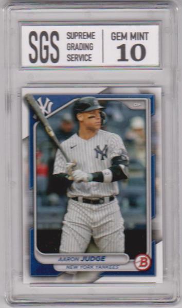 Graded Gem Mint 10 - Aaron Judge 2024 Bowman #7 Card