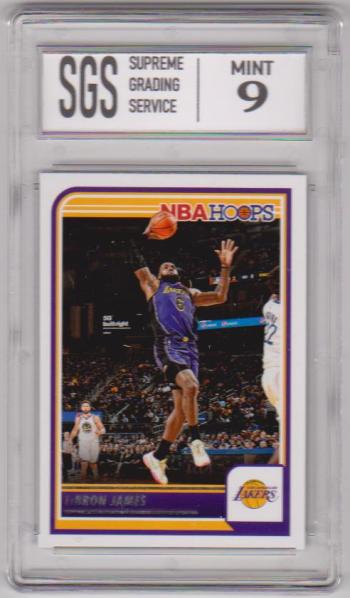 Graded Mint 9 - Lebron James 2023-24 Hoops #52 Card