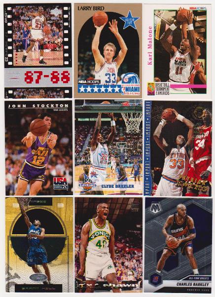Basketball Card Collection w/ Michael Jordan, Larry Bird + More