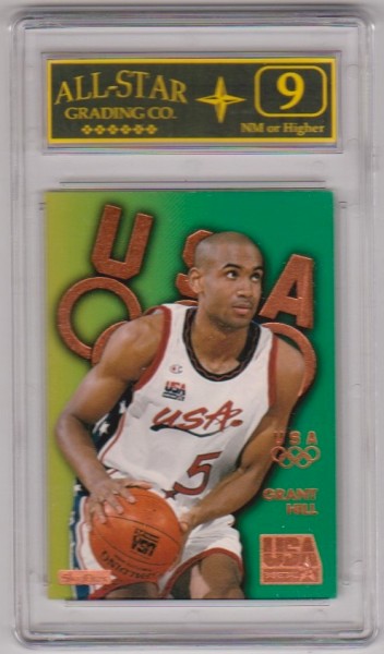 Graded 9 - Grant Hill 1996 Skybox USA Basketball Bronze #B2 Card