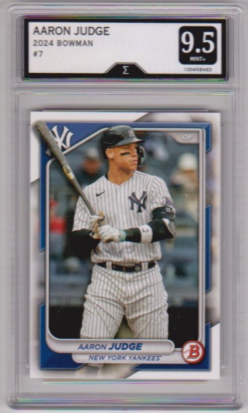 Graded Sigma Mint+ 9.5 - Aaron Judge 2024 Bowman #7 Card