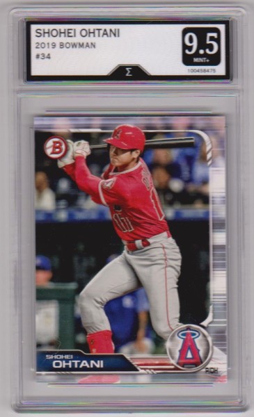 Graded Sigma Mint+ 9.5 - Shohei Ohtani 2019 Bowman #34 Card