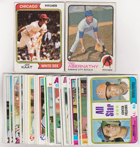 25 Different 1970's Topps Baseball Cards (1973-1979) w/ Jim Kaat + More