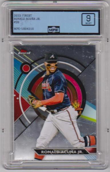 Graded MPE Mint 9 - Ronald Acuna Jr. 2023 Finest #20 Card