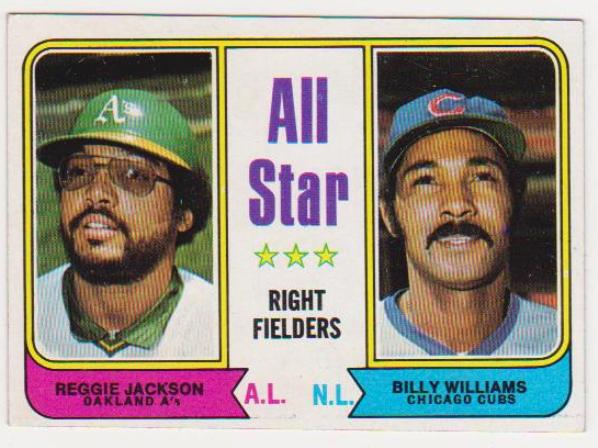 1974 Topps Reggie Jackson + Billy Williams #338 Card - HOF'ers