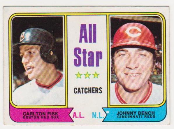 1974 Topps Carlton Fisk/Johnny Bench #331 Card - HOF'ers