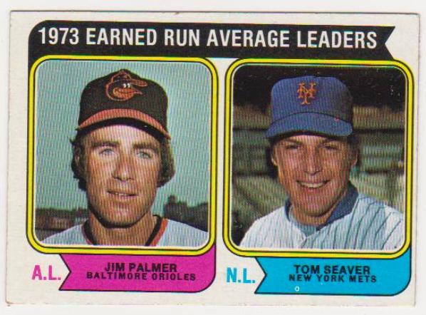 1974 Topps Jim Palmer/Tom Seaver #206 Card - HOF'ers