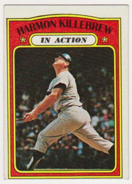 1972 Topps Harmon Killebrew #52 Card - HOF'er