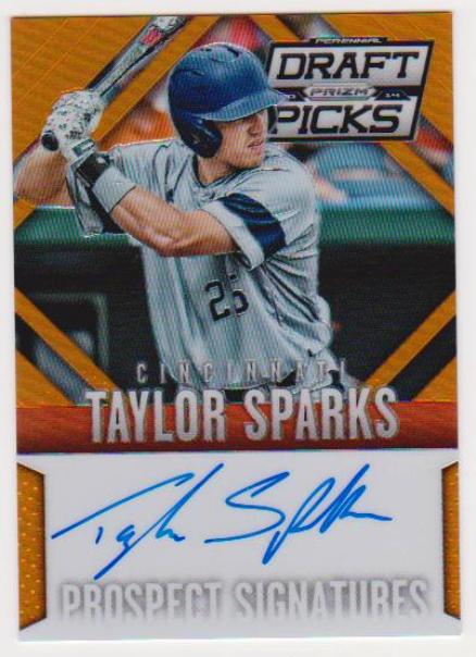 #60/60 Produced - Taylor Sparks 2014 Panini Prizm Perennial Draft Picks Prospect Signatures #58 Certified Autographed Insert Rookie Card