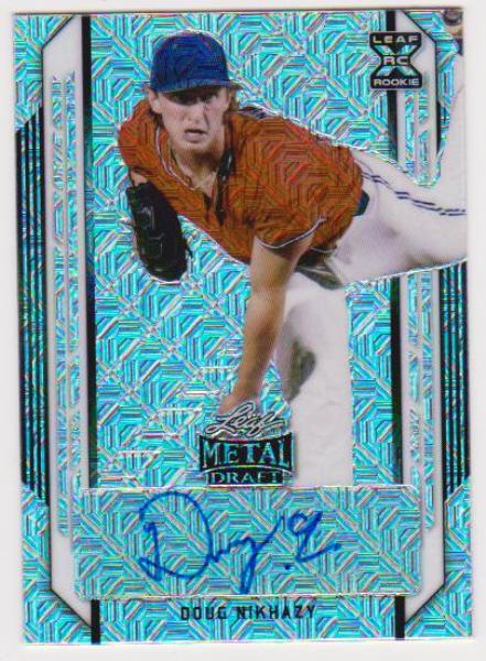 Signed Rookie - Doug Nikhazy 2021 Leaf Metal Draft #BA-DN1 Insert Card