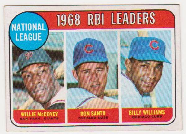 1969 Topps Willie McCovey/Ron Santo/Billy Williams #4 Card