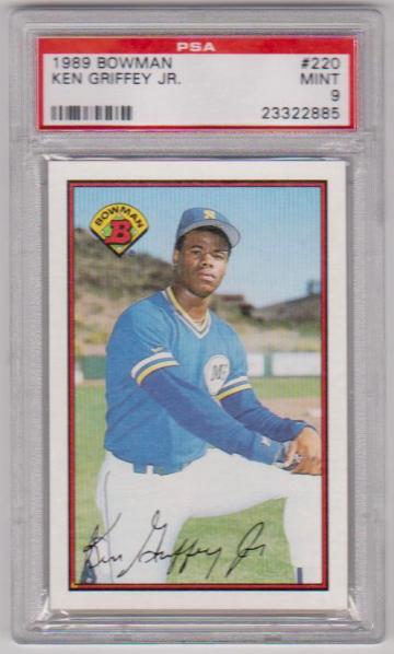 Rookie Graded PSA Mint 9 - Ken Griffey, Jr. 1989 Bowman #220 Card