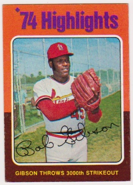 1975 Topps Bob Gibson #3 Card - HOF'er