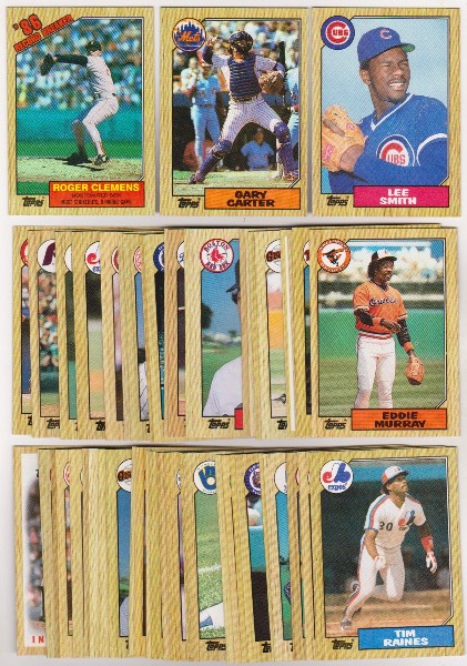 150 Different 1987 Topps Baseball Cards w/ Roger Clemens + More