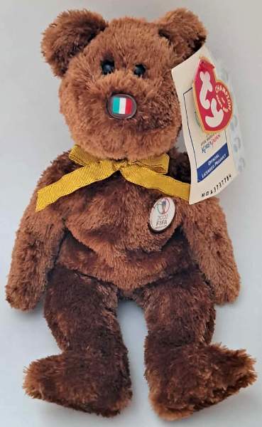 2002 Ty Beanie Baby Champion The Italy FIFA World Cup Bear -  With Original Tags Attached