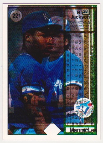 Error - 1989 Upper Deck Bo Jackson Double Back Error