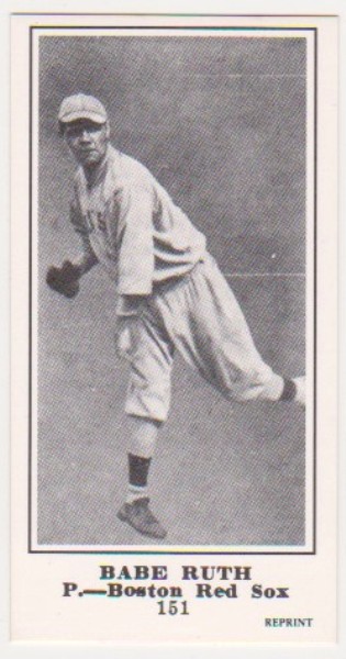 1916 M101-5 Babe Ruth Sporting News Rookie Reprint Baseball Card