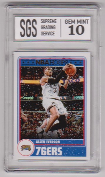 Graded Gem Mint 10 - Allen Iverson 2023-24 Hoops #296 Card